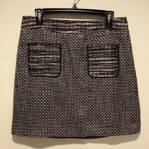 LOFT Tweed Pocketed Metallic Skirt NWT